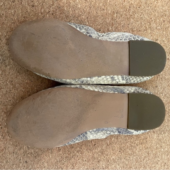 Sam Edelman Felicia Ballet Flat Embossed Leather Python Snake Print Size 6 shoes - Picture 8 of 8